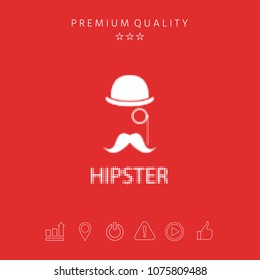 Abstract hipster silhouette
