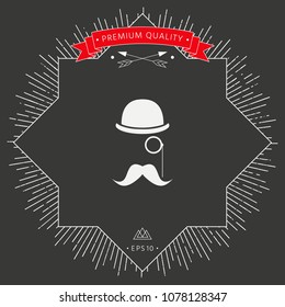 Abstract hipster silhouette