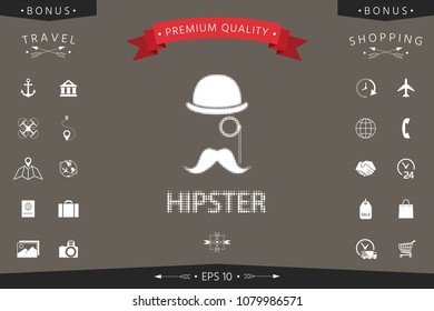 Abstract hipster silhouette