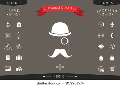 Abstract hipster silhouette