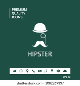 Abstract hipster silhouette