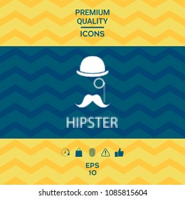 Abstract hipster silhouette