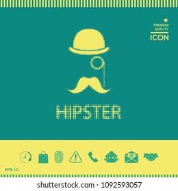 Abstract hipster silhouette