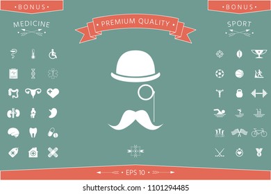 Abstract hipster silhouette