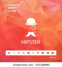 Abstract hipster silhouette