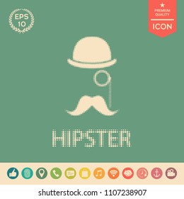Abstract hipster silhouette
