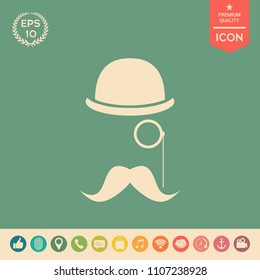 Abstract hipster silhouette
