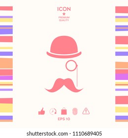 Abstract hipster silhouette