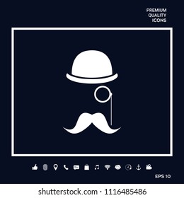 Abstract hipster silhouette