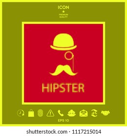 Abstract hipster silhouette
