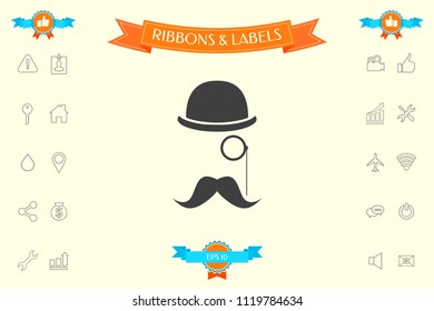 Abstract hipster silhouette