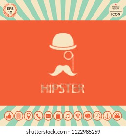 Abstract hipster silhouette