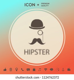 Abstract hipster silhouette