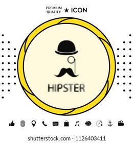 Abstract hipster silhouette