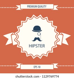 Abstract hipster silhouette