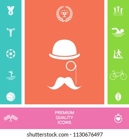Abstract hipster silhouette