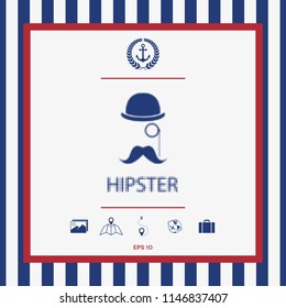 Abstract hipster silhouette