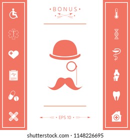 Abstract hipster silhouette