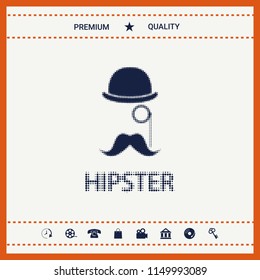 Abstract hipster silhouette