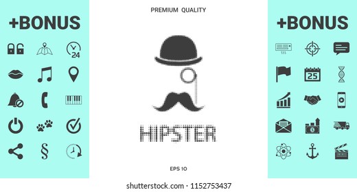 Abstract hipster silhouette