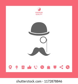 Abstract hipster silhouette