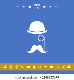 Abstract hipster silhouette