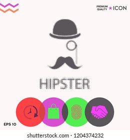 Abstract hipster silhouette