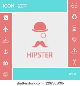 Abstract hipster silhouette