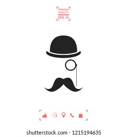 Abstract hipster silhouette