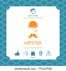 Abstract hipster silhouette
