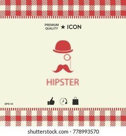 Abstract hipster silhouette