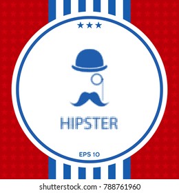 Abstract hipster silhouette