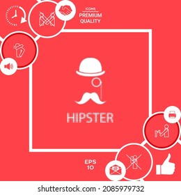 Silueta abstracta hipster, elemento para tu diseño.