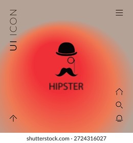 Abstrakte Hipster Silhouette, Element für Ihr Design.