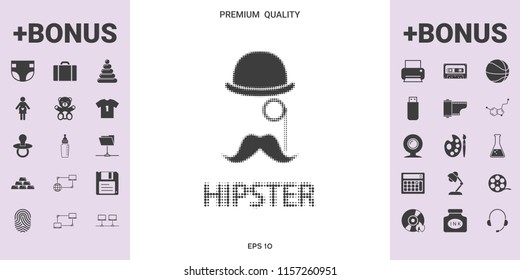 Abstract hipster silhouette - graphic elements for your design
