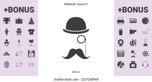 Abstract hipster silhouette - graphic elements for your design