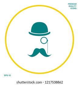 Abstract hipster silhouette. Graphic elements for your design