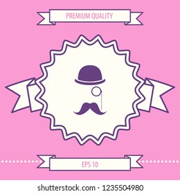Abstract hipster silhouette. Graphic elements for your design