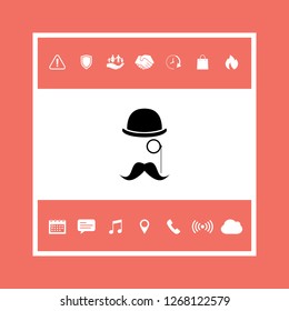 Abstract hipster silhouette. Graphic elements for your design