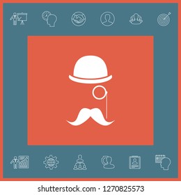Abstract hipster silhouette. Graphic elements for your design