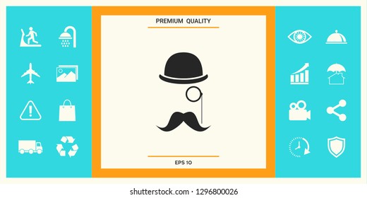 Abstract hipster silhouette. Graphic elements for your design