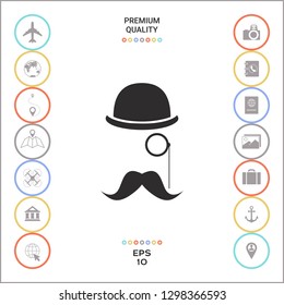 Abstract hipster silhouette. Graphic elements for your design
