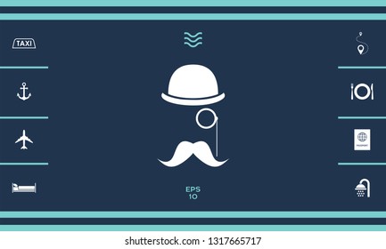 Abstract hipster silhouette. Graphic elements for your design
