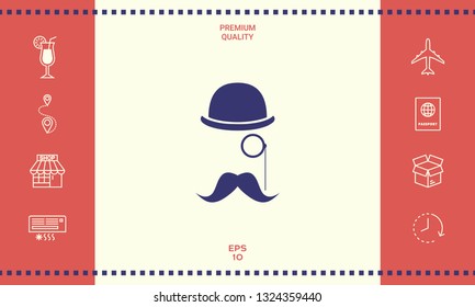 Abstract hipster silhouette. Graphic elements for your design