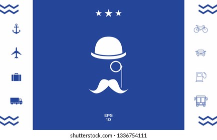 Abstract hipster silhouette. Graphic elements for your design