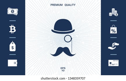 Abstract hipster silhouette. Graphic elements for your design