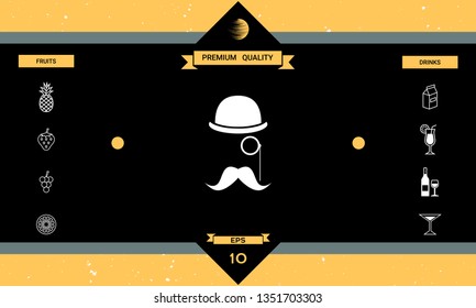 Abstract hipster silhouette. Graphic elements for your design