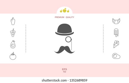 Abstract hipster silhouette. Graphic elements for your design