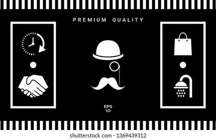 Abstract hipster silhouette. Graphic elements for your design