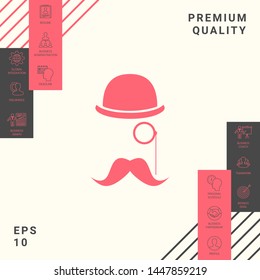 Abstract hipster silhouette. Graphic elements for your design